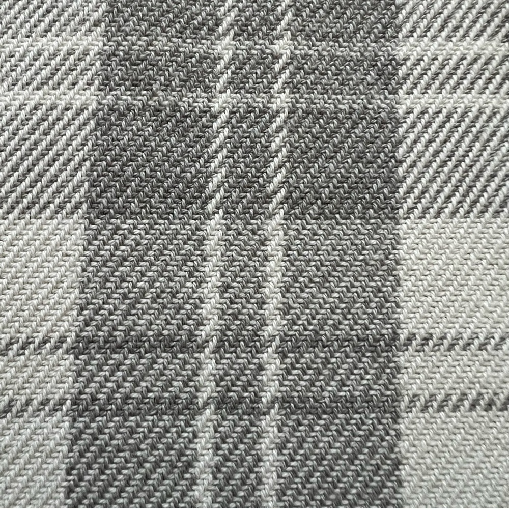 NWT Outerknown Blanket Shirt Dress Organic Cotton Plaid Grey White L - Picture 14 of 16